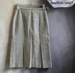 "MAYSON GREY メイソングレイ" ヘリンボーン フレアスカート 膝丈Mのサムネイル