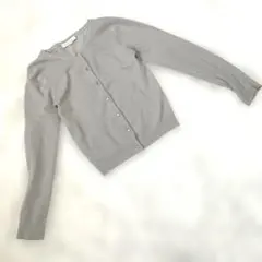 マーキュリーデュオ ビジューボタン カーディガン グレー F ニット 大人可愛い