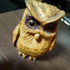 三浦忠司 作 旭川クラフト作品 鈴入り フクロウ - メルカリ