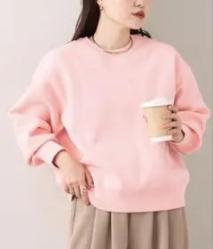 【CIAOPANIC】エアリーコンフォートニットピンク 長袖スウェット 春ニット