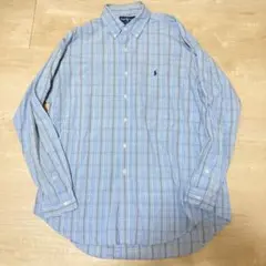 ラルフローレン BLAKE 長袖シャツ チェック柄 ポニー刺繍 L メンズ
