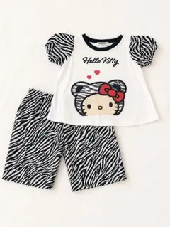Hello Kitty ゼブラ柄 パジャマ セットアップ