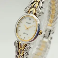 超希少 電池交換済 極上美品 SEIKO セイコー エクセリーヌ ダイヤ 白蝶