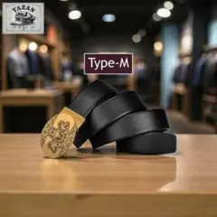 自動ロックベルト オートロック式ベルト スライド式 メンズ 穴なし TYPE-M