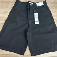 ユニクロ　UNIQLO　デニムバミューダショーツ　ウエスト71cm　ブラック