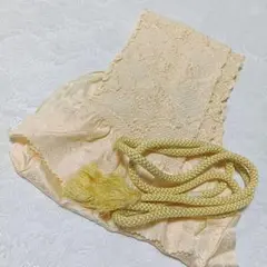 C6 帯揚げ 帯締め セット しぼり 中抜き オレンジ