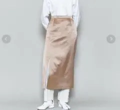 【美品】6(ROKU) BEAUTY&YOUTH ロング サテンスカート 36