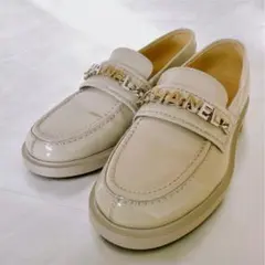美品✨ CHANEL シャネル チェーン ココマーク ローファー 35 1/2 