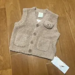 gelato pique ベビー ベスト 70-80cm ベージュ クマポケット