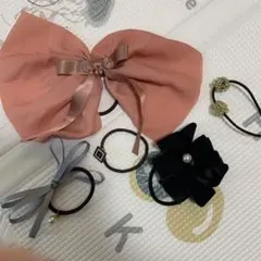 ヘアゴム　ヘアアクセサリー　5点セット　まとめ売り