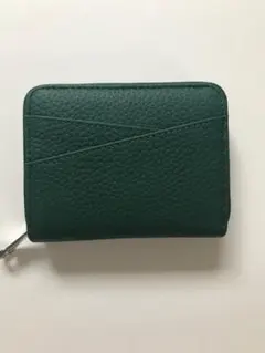 グリーン 二つ折り財布 レザー風