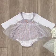 チュール　アプレレクール　半袖ロンパース　長袖ロンパース　ピンク　女の子　セット