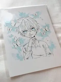 よ*こ様 【小色紙】 手描き アナログ オリジナル 原画 男の子 イラスト 小色紙】 手描き アナログ オリジナル 原画 男の子 イラスト - メルカリ