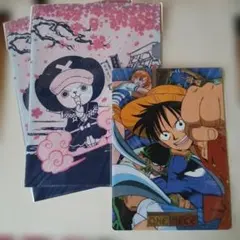 ワンピース　下敷き　クリアファイル2枚　未使用