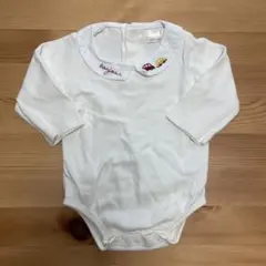 バースデイ ロンパース 80cm ホワイト 襟付き 男の子ベビー