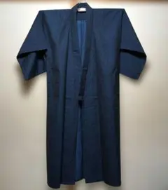 【美品】男性用 紳士 着物 亀甲 紺色 ウール