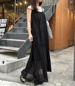 新品タグ付き　カスタネ　kastane ウェーブシアーキャミワンピース　秋服