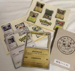 ポケパークカントー ステッカー カードフレーム 研究ノート セット