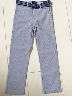 【RALPH LAUREN】美品　ストライプ ボトムス(ベルト付)