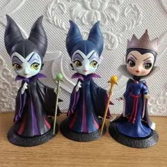 中古【 キューポスケット 】ディズニー マレフィセント 女王 3体セット