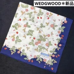 ★新品★ WEDGWOOD ハンカチ　スカーフ　大判 B㉔　ワイルドストロベリー