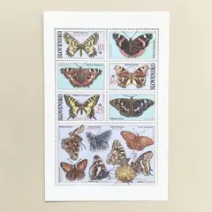 外国切手（スロバキア：蝶、昆虫）