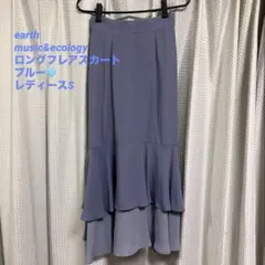 earth music&ecology フレアスカート S ブルー