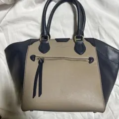 Samantha Thavasa ハンドバッグ ベージュ/ネイビー