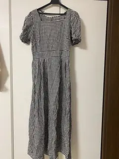 GU チェックワンピース