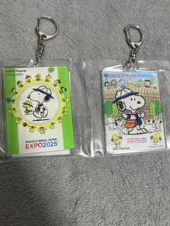 【現地完売】スヌーピー アクリルキーホルダー2点セット関西万博