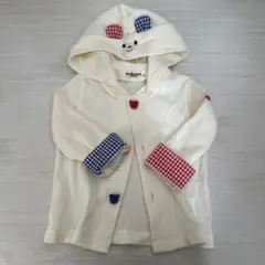 クマのフード付きトレーナー　ミキハウスホットビスケッツ