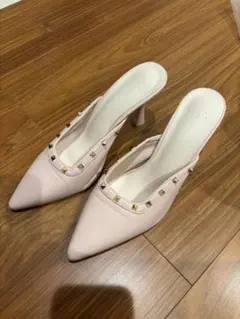 GRL スタッズ付き ミュール パンプス ピンク