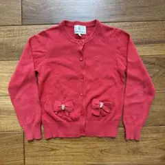 赤 カーディガン トップス