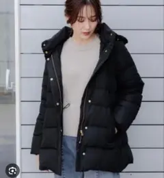 グローバルワーク　ウツクシルエット撥水ダウンコート ブラック　M