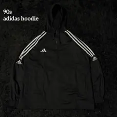 90s adidas ハーフジップパーカー フーディ スポーツミックス 古着