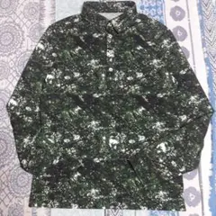 【美品】　プーマ　ゴルフ　ロングスリーブシャツ　総柄　森林　長袖