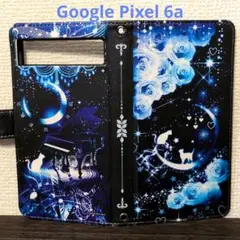 Google Pixel 6a 手帳型スマホケース 猫とピアノ グーグルピクセル