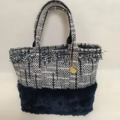 【新品タグ付き】T.S.L. ツイードファートートバッグ