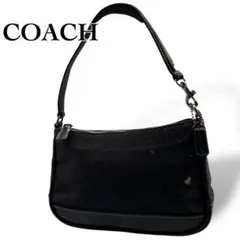 美品 COACH ハンドバッグ アクセサリーポーチ ワンショルダー チャーム付