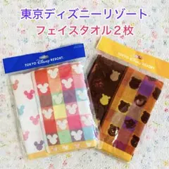 ❤️TDL ディズニーフェイスタオル２枚セット【新品未使用】