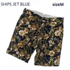 シップスジェットブルー SHIPS JET BLUE ハーフパンツ リネン混 Mのサムネイル