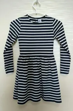 PETIT BATEAU 紺白ボーダーワンピース 10ans 140cm