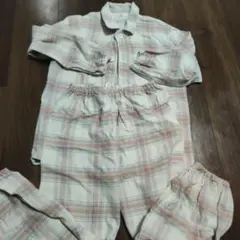 無印良品コットン チェック柄 パジャマ 140cm