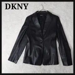 DKNY ダナキャラン　ラムレザー　ジャケット　テーラード　ヴィンテージ　本革