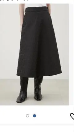 洗える　Mila Owen ブラック フレアスカート 09WFS244131