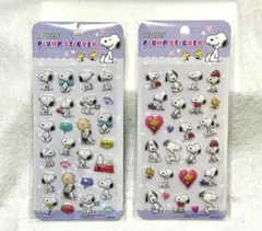 PEANUTS スヌーピー ぷくぷくシールセット3D立体シール【2枚セット】