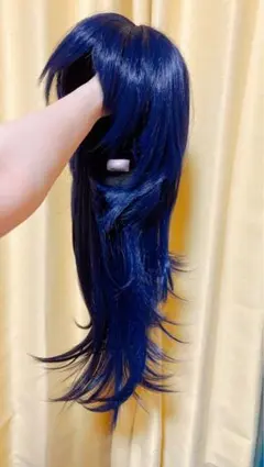 エアリーコスプレウィッグディープネイビー　ミディアムウィッグのサムネイル