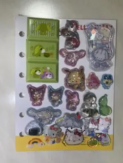 おすそ分けシール キティ　クロミ　マイメロ　サメにゃん　まめっち　シナモロール