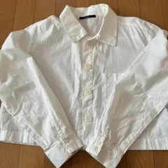 EMODA ホワイト クロップドシャツ 長袖