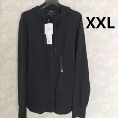 ユニクロ　エアリズムUVカットメッシュパーカー　XXLサイズ 黒　未使用品